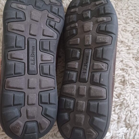 L.L. Bean Men’s Leather Handsewn Moc Shoes Brown Pebbled Driving Moc Sz 12 Wide - Picture 9 of 11